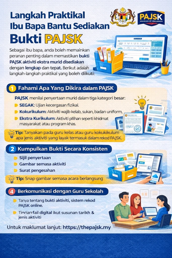 Langkah Praktikal Ibu Bapa Bantu Sediakan Bukti PAJSK