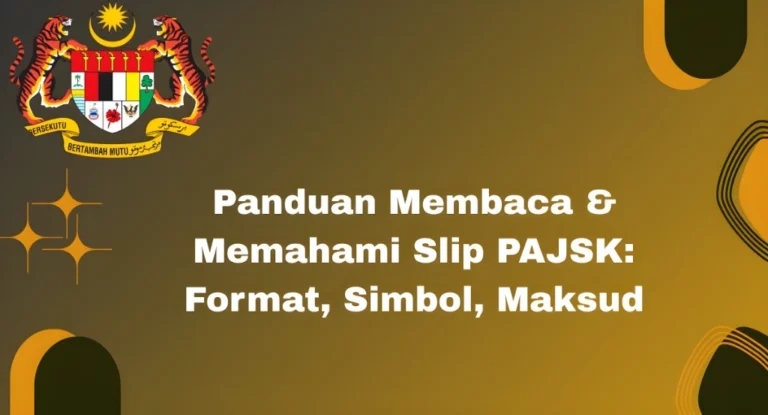 Panduan Membaca & Memahami Slip PAJSK: Format, Simbol, Maksud