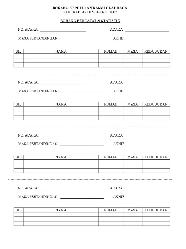 Semak Status Rasmi Pertandingan