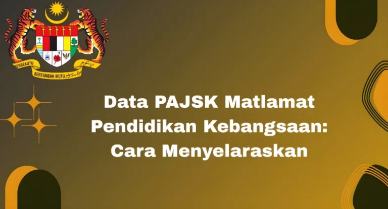 Data PAJSK Matlamat Pendidikan Kebangsaan: Cara Menyelaraskan