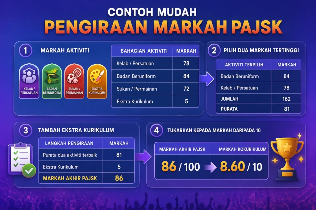 Contoh Mudah Pengiraan Markah PAJSK