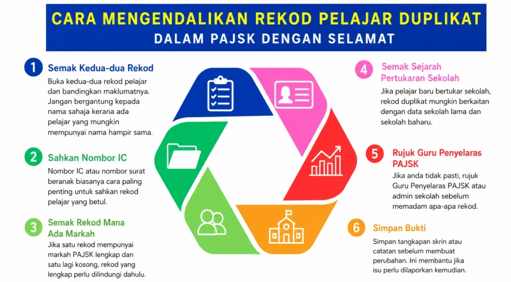 Cara Mengendalikan Rekod Pelajar Duplikat dalam PAJSK dengan Selamat